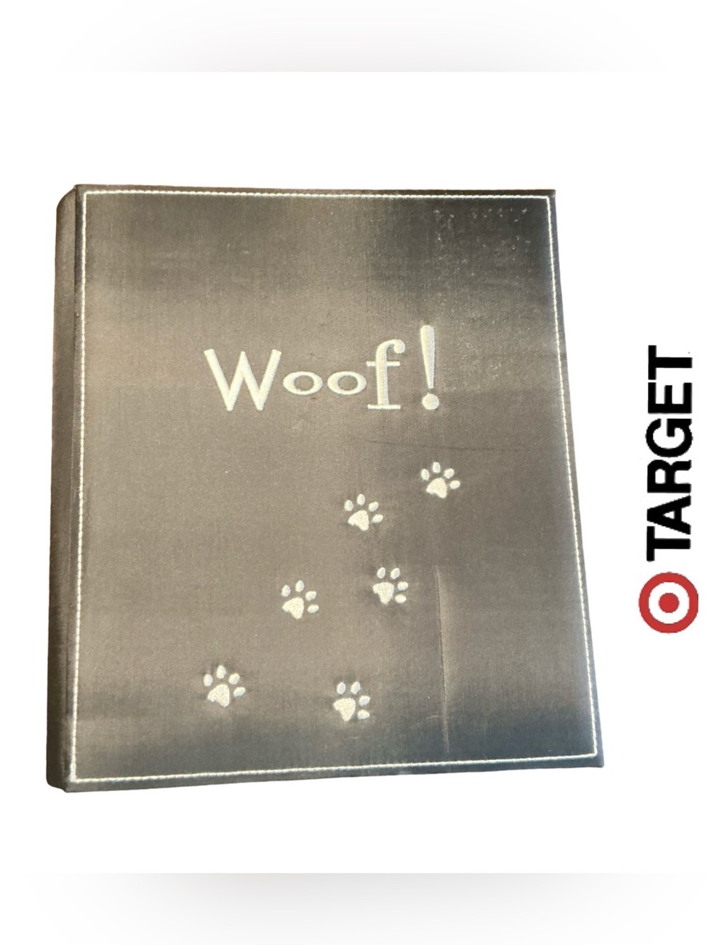 Woof! Black Dog Photo Album with Paw Print Design - NWOT